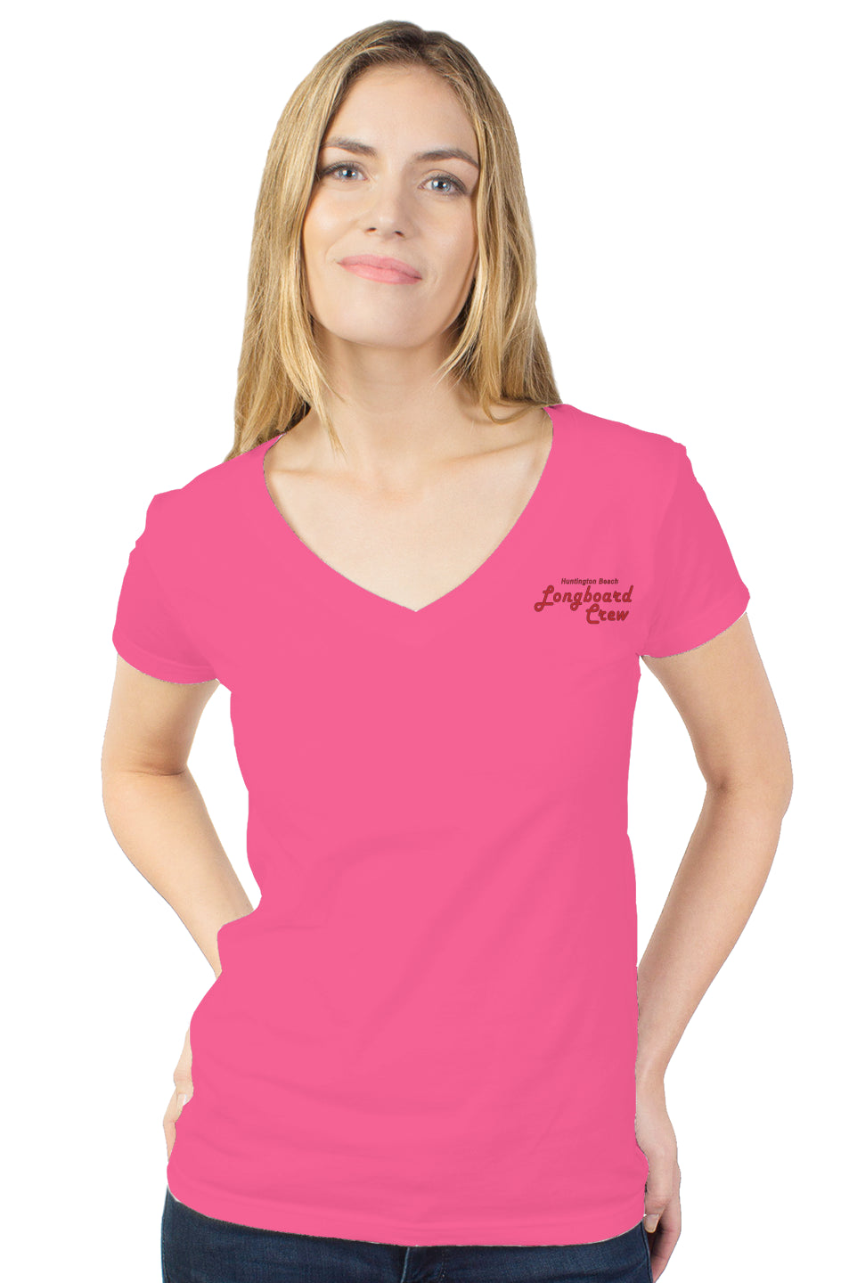 womens tultex v neck - HBLC Surf Shop